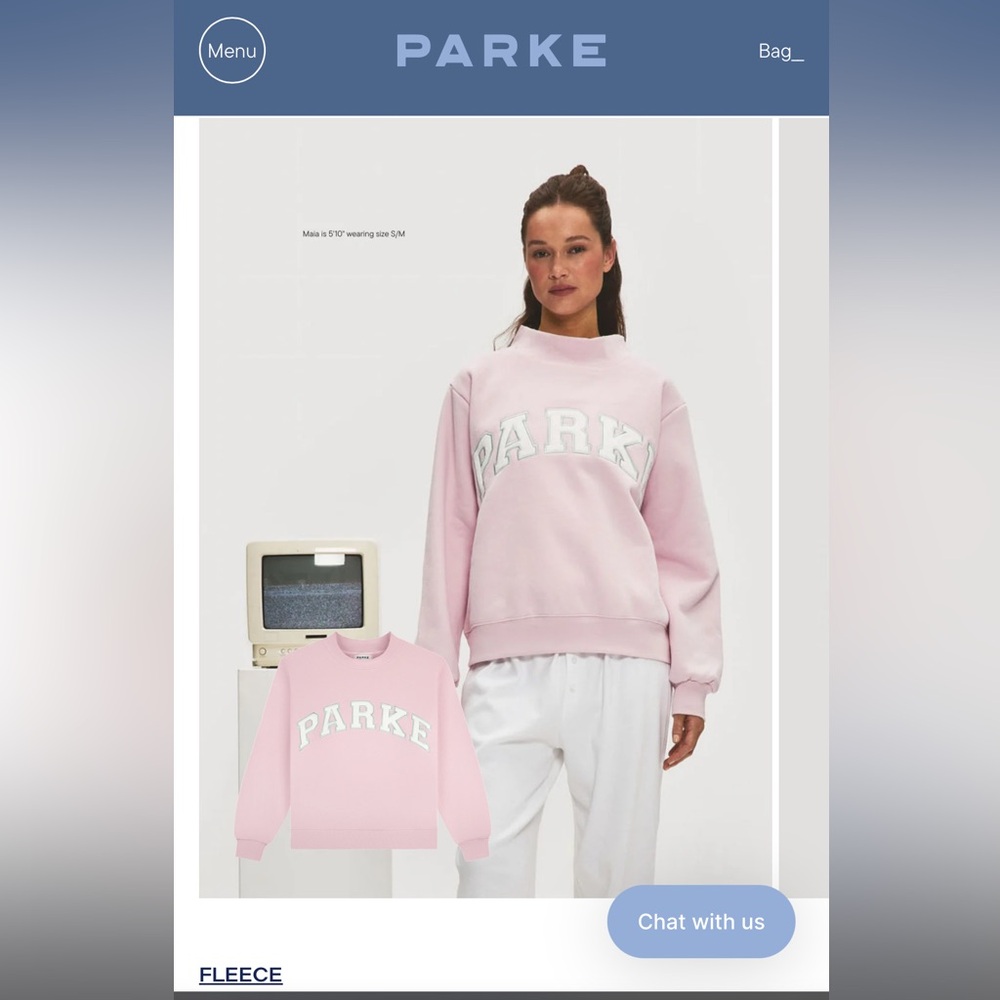 Parke Varsity Mockneck in Sprinkle - Size S/M